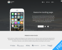Free Bootstrap Awesome Landing Page