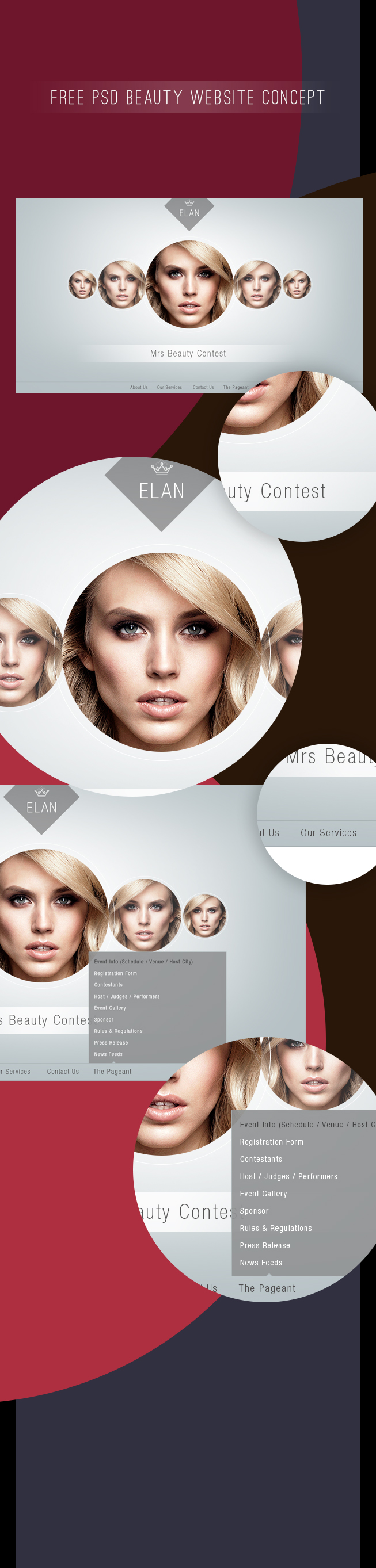 Free PSD Beauty Website Design Concept
