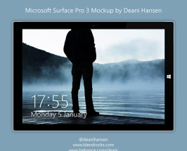 Microsoft Surface Pro 3 Mockup PSD