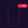 iPhone Outline Mockup For Wireframing (Vector AI and PSD)